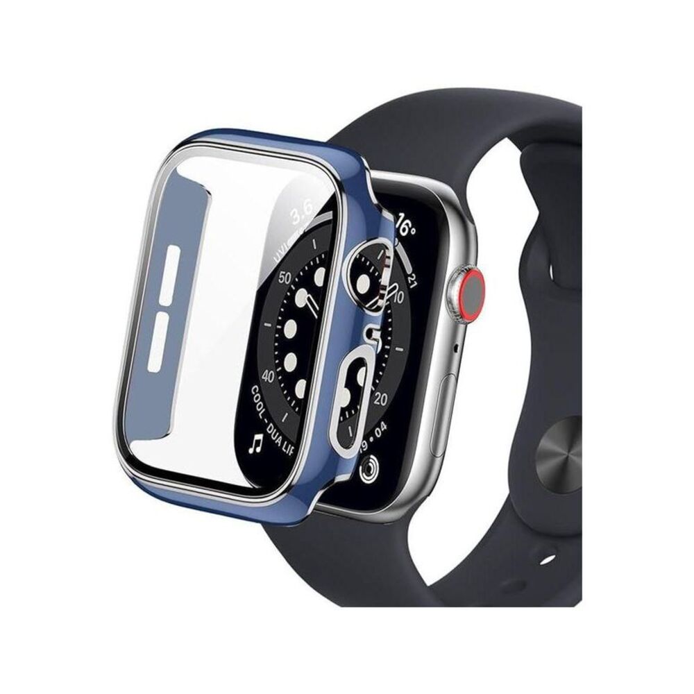 Bumper Case with Screen Protector for Apple Watch 42mm Blue/Silver - 42MM